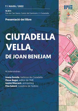  Presentació del llibre "Ciutadella Vella" de Joan Benejam.  | 