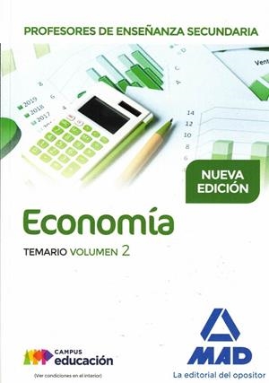 PROFESORES DE ENSEÑANZA SECUNDARIA ECONOMÍA TEMARIO VOLUMEN 2 | 9788414208717 | MARTÍNEZ DELGADO, Mª VICTORIA
