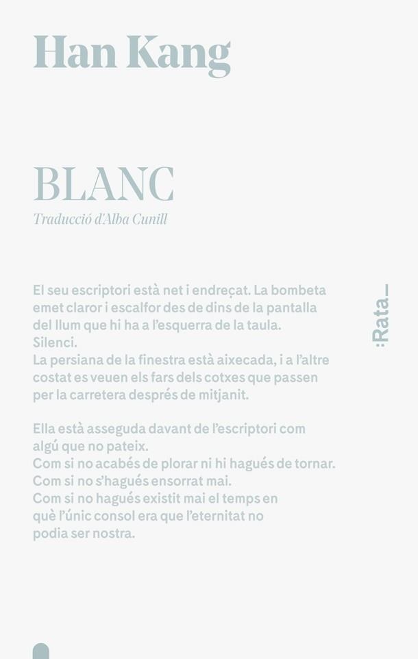 BLANC | 9788416738502 | KANG, HAN