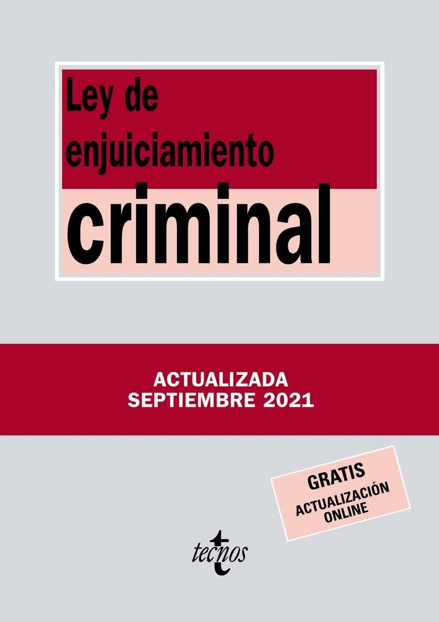 LEY DE ENJUICIAMIENTO CRIMINAL | 9788430982820 | EDITORIAL TECNOS