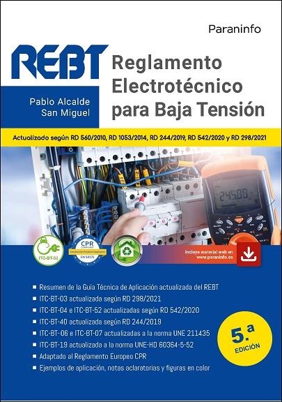 REGLAMENTO ELECTROTÉCNICO PARA BAJA TENSIÓN  5.ª EDICIÓN 2021 | 9788413665061 | ALCALDE SAN MIGUEL, PABLO