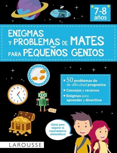 ENIGMAS Y PROBLEMAS DE MATES PARA PEQUEÑOS GENIOS (7-8 AÑOS) | 9788418882883 | URVOY, DELPHINE