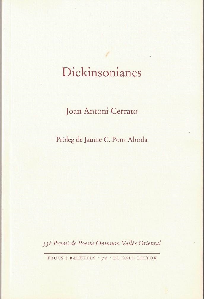DICKINSONIANES | 9788419321169 | JOAN ANTONI, CERRATO