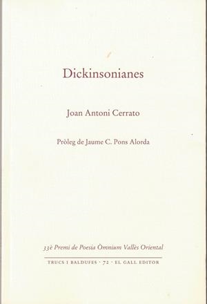 DICKINSONIANES | 9788419321169 | JOAN ANTONI, CERRATO