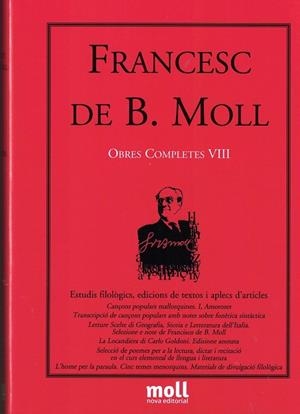 OBRES COMPLETES VIII FRANCESC DE BORJA MOLL | 9788427318083 | NIKK, FRANCESC DE B.