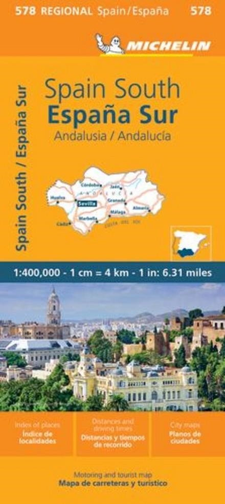 MAPA REGIONAL PLEGABLE 578 ESPAÑA SUR  ANDALUCÍA ESCALA 1:400.000 | 9782067259058 | VV. AA.