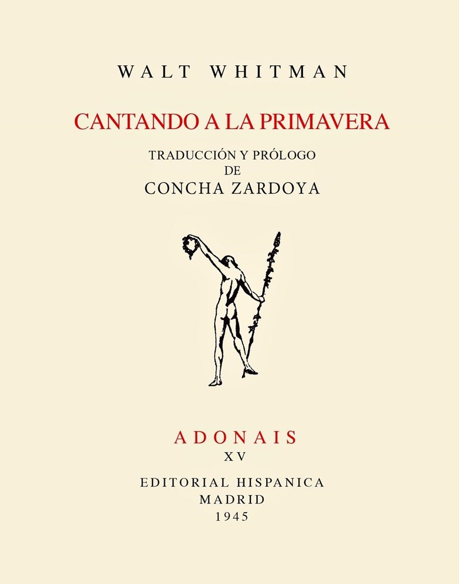 CANTANDO A LA PRIMAVERA (FACSÍMIL) | 9788432166242 | WHITMAN, WALT