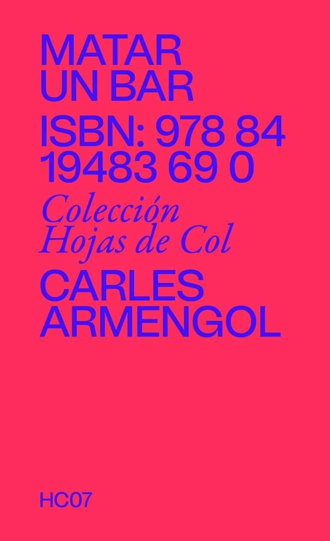 MATAR UN BAR | 9788419483690 | ARMENGOL, CARLES