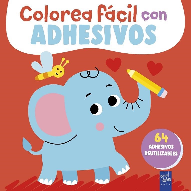 COLOREA FÁCIL CON ADHESIVOS. ELEFANTE | 9788408311942 | YOYO