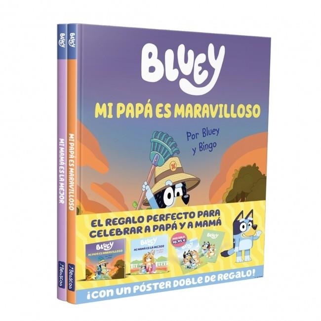 BLUEY. UN CUENTO - ¡PAPÁ Y MAMÁ SON GENIALES! PACK CON DOS LIBROS DE BLUEY PARA | 9788448873394 | BLUEY