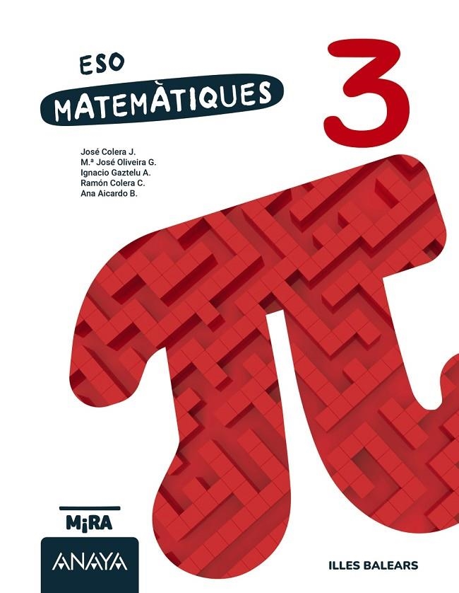 MATEMÀTIQUES 3 | 9788414355671 | COLERA CAÑAS, JOSÉ/COLERA CAÑAS, RAMÓN/GAZTELU ALBERO, IGNACIO/OLIVEIRA GONZÁLEZ, MARÍA JOSÉ/AICARDO