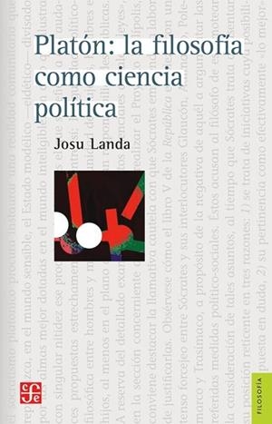 PLATON: LA FILOSOFIA COMO CIEN | 9786071689269 | LANDA, JOSU LANDA